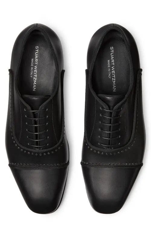 Stuart Weitzman os11x0326 Premiere Party Oxford Shoes in Black Size US 7 / EU 40 - 4 Thumbnail