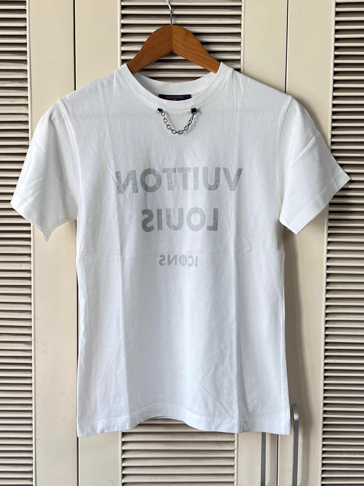 Louis Vuitton Louis Vuitton Chain Logo Short-Sleeve T-Shirt XS White Size XS / US 0-2 / IT 36-38 - 1 Thumbnail