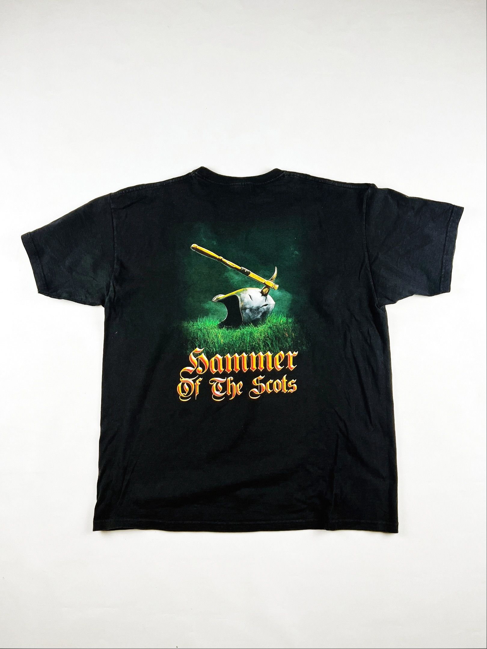 Band Tees × Vintage Vintage Grave Digger Hammer of The Scots Rock T-shirt Size US XL / EU 56 / 4 - 2 Thumbnail
