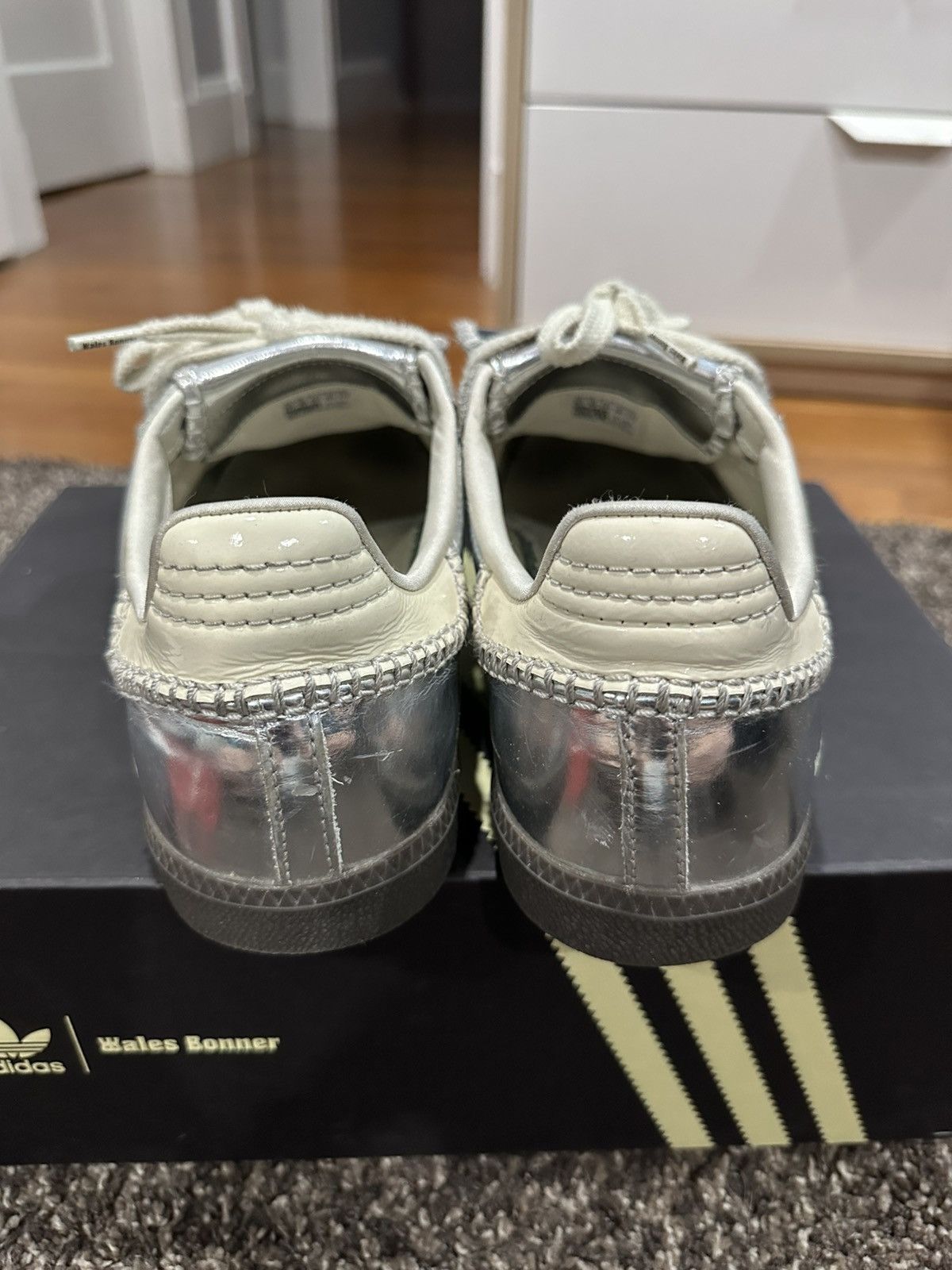 Adidas × Wales Bonner Adidas Wales Boner Samba Silver Grey/Chrome Size US 10.5 / EU 43-44 - 10 Thumbnail