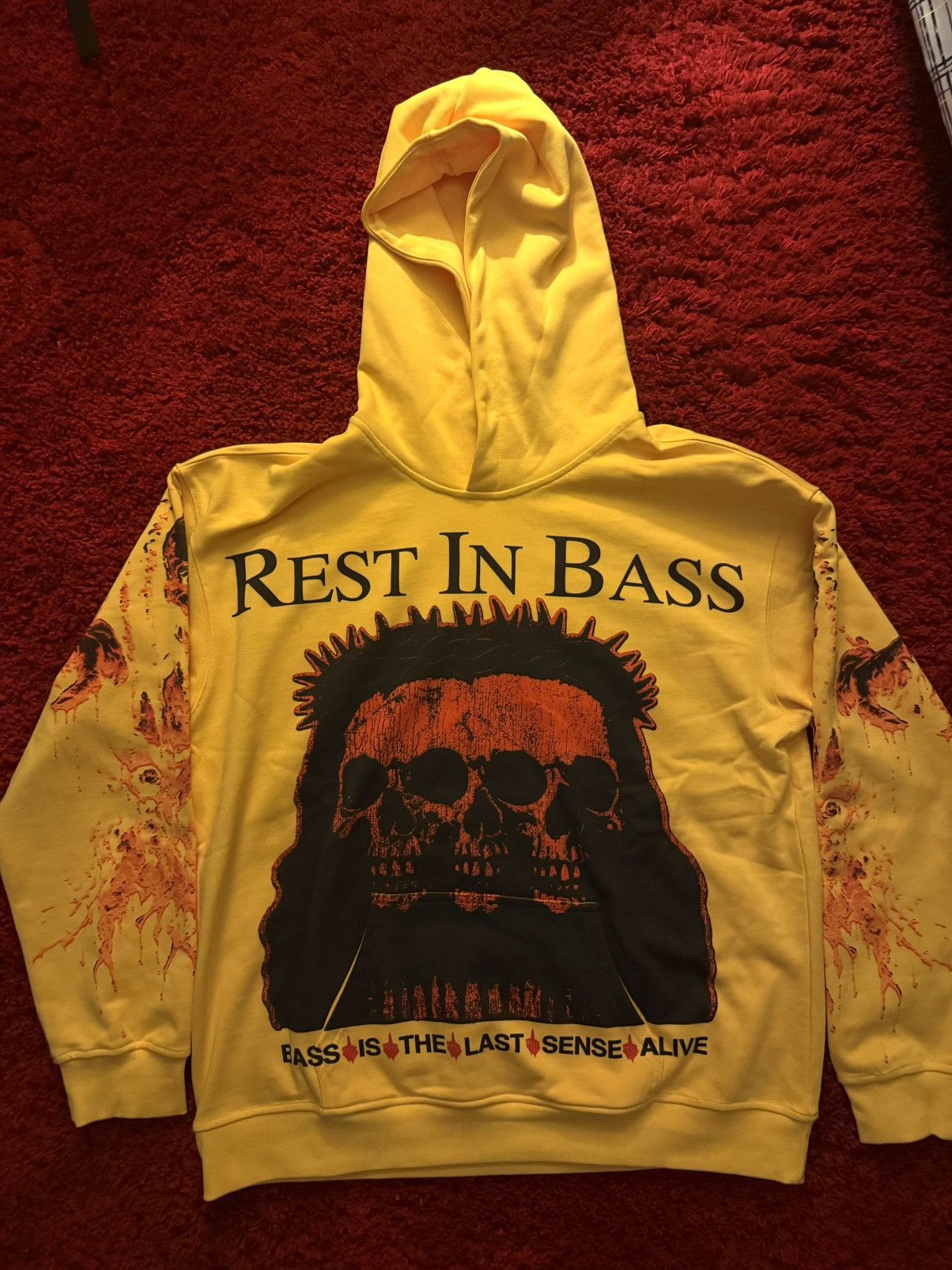 Other Che ‘Rest In Bass’ Yellow Hoodie Large Size US L / EU 52-54 / 3 - 1 Thumbnail