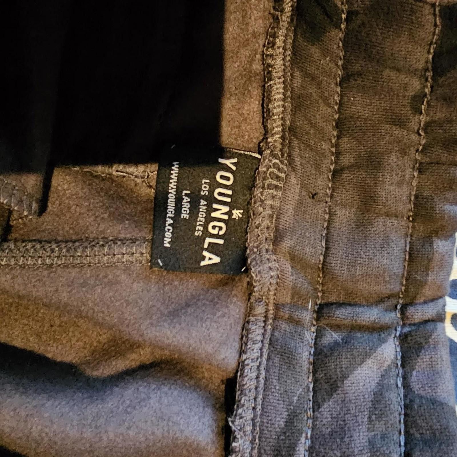 YoungLA YoungLA Men's Black and Grey Camo Joggers Size US 34 / EU 50 - 5 Thumbnail