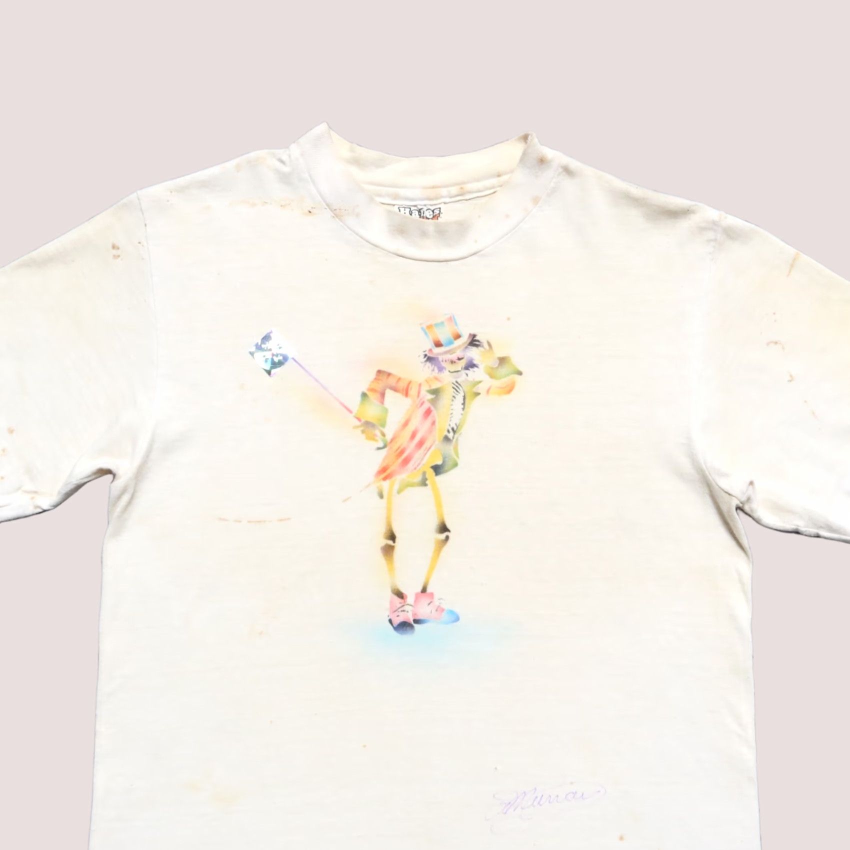 Hanes VINTAGE Grateful Dead Skeleton Shirt Men M White 70s Short Sleeve T-Shirt Hanes Size US M / EU 48-50 / 2 - 1 Thumbnail