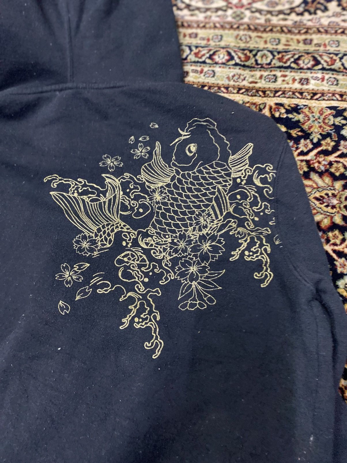 Japanese Brand Seku By Studio Hiro Japanese Classic Koi Zipper Hoodie Size US L / EU 52-54 / 3 - 8 Thumbnail