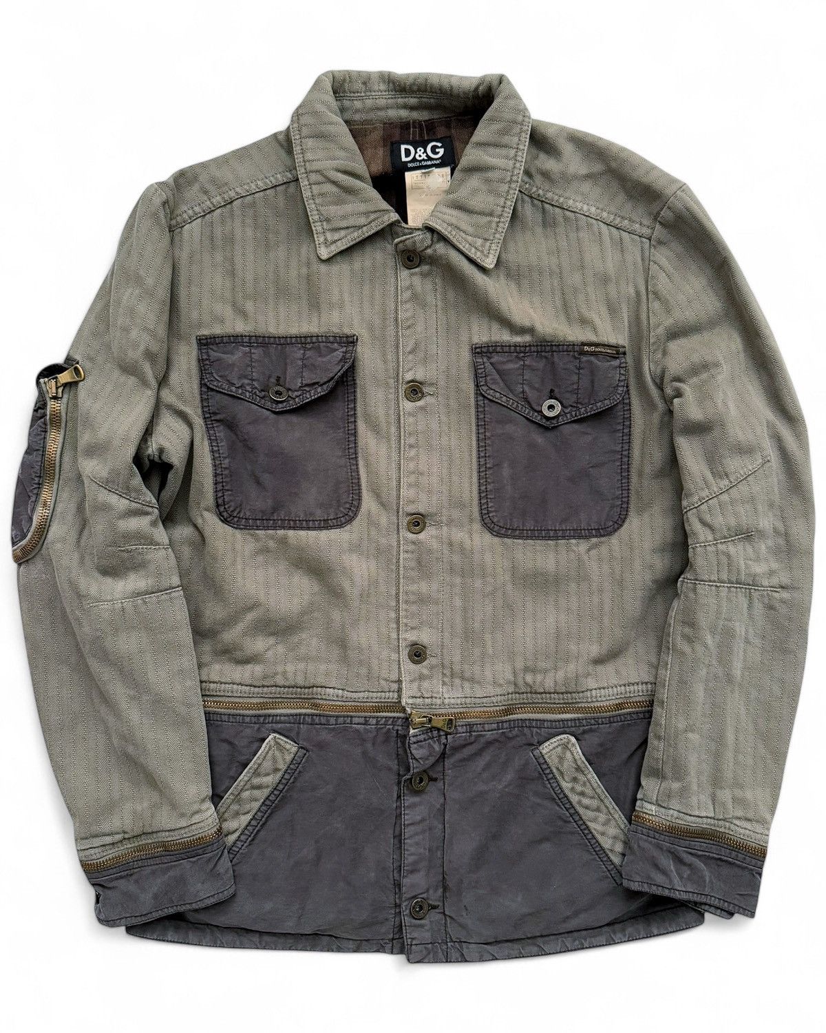Dolce & Gabbana 2003 Military Zip Off Hunting Jacket Size US XL / EU 56 / 4 - 2 Thumbnail