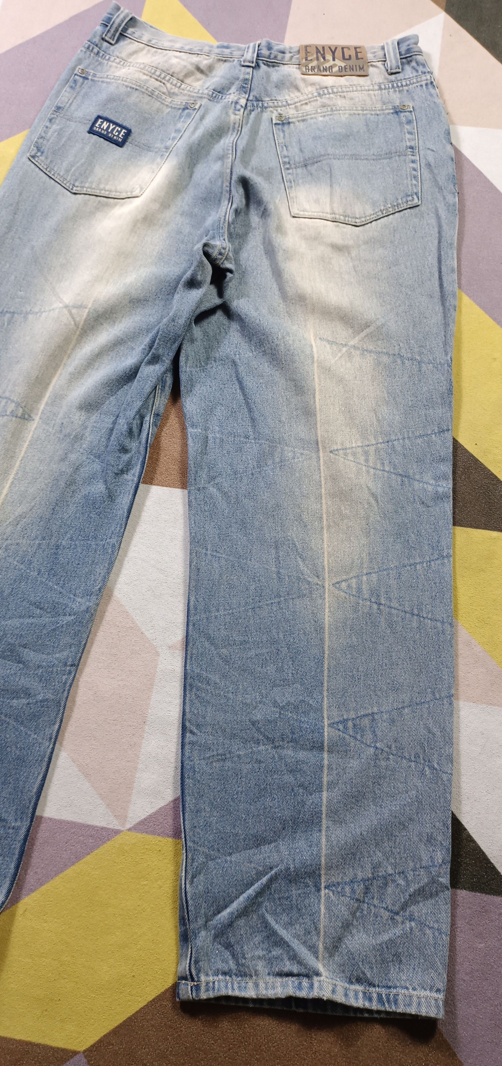 Vintage💥 ENYCE Crazy Baggy Denim Distressed jeans