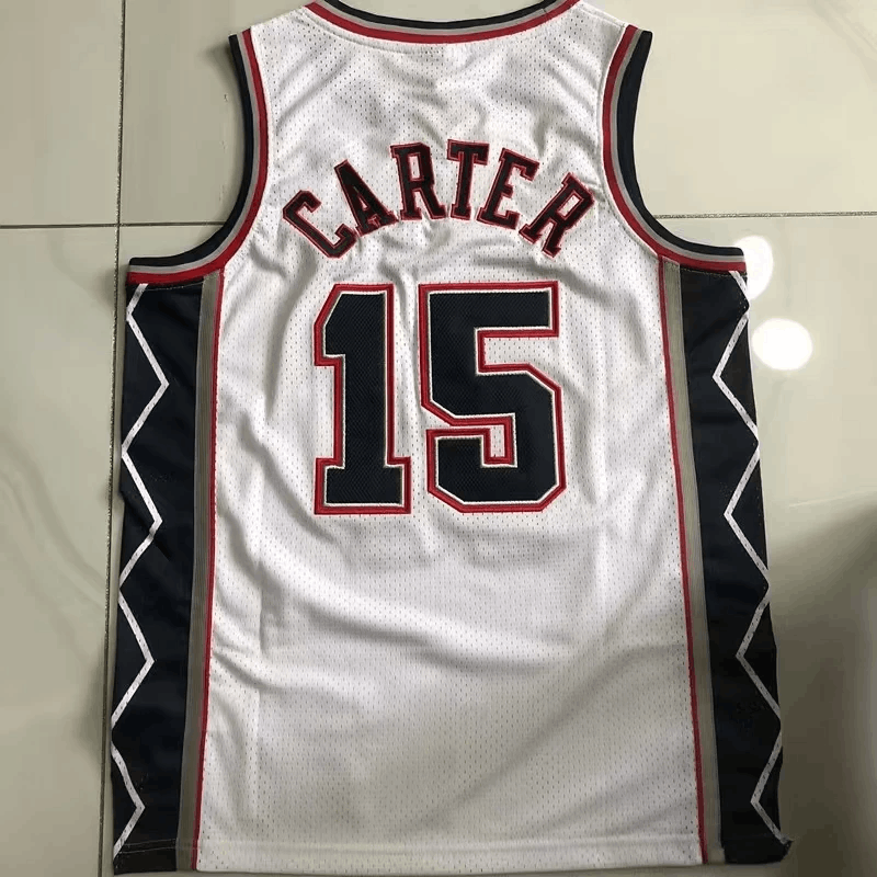 NBA New Jersey Nets #15 Vince Carter Jersey Double Stitched Size US L / EU 52-54 / 3 - 2 Thumbnail