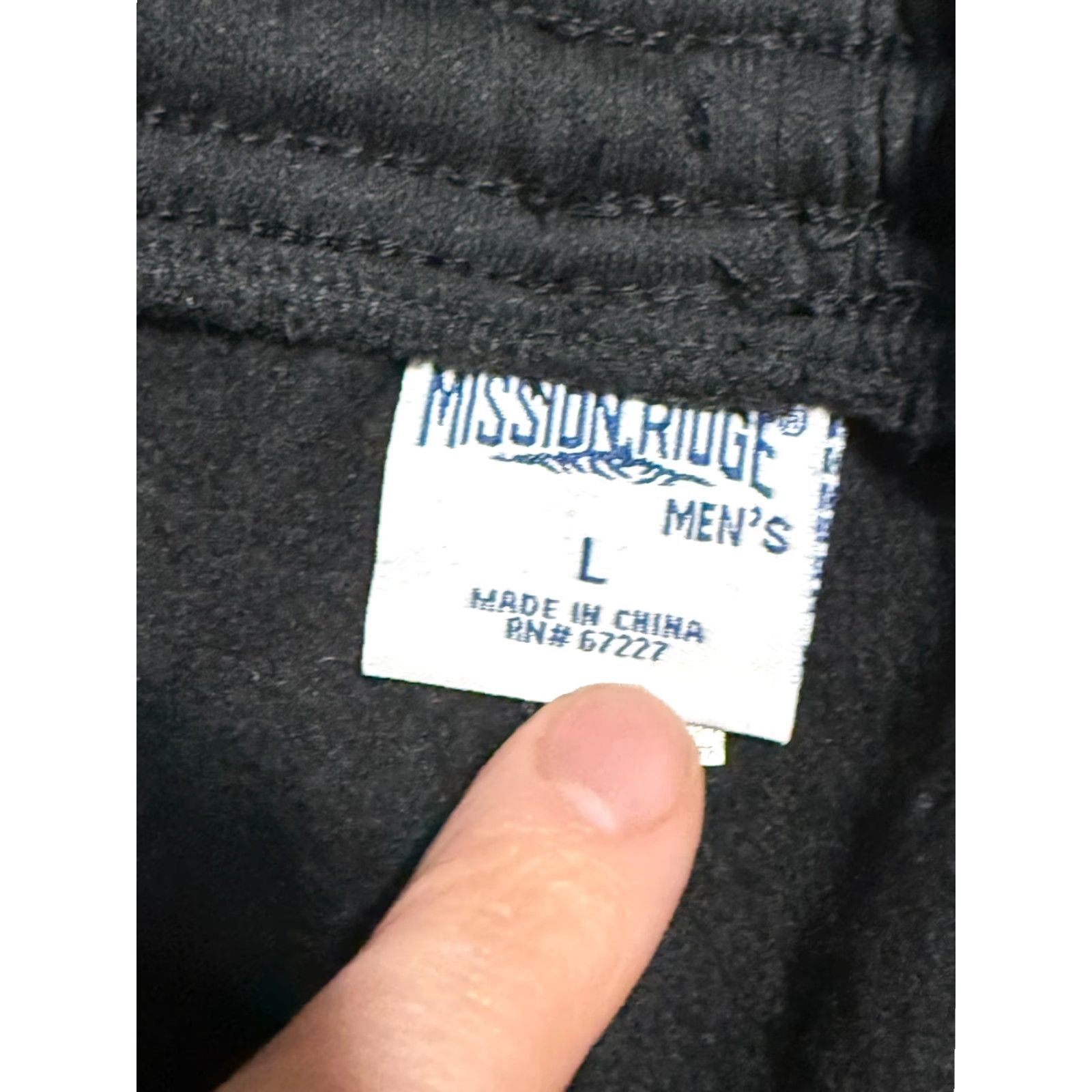 Commission Mission Ridge Pants Mens Size Large Black Pull On Sweatpants Size US 33 - 4 Thumbnail