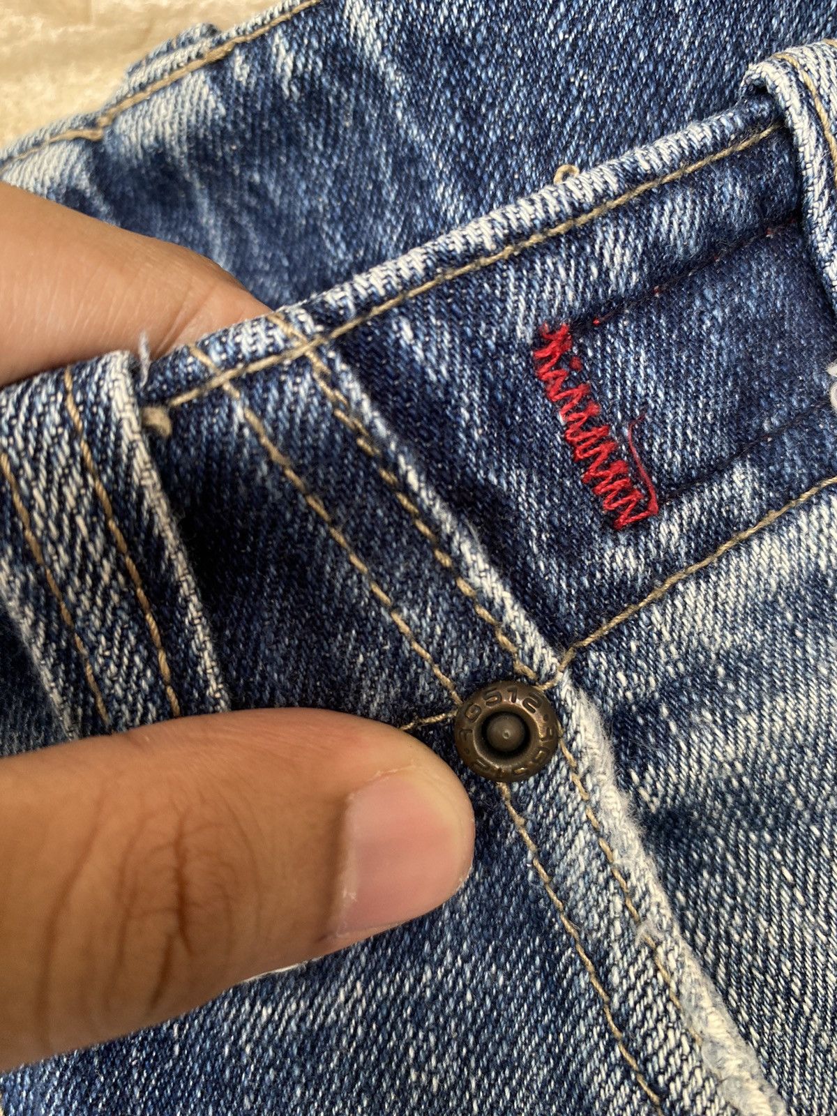 If Six Was Nine × Japanese Brand × Vintage Raw Edge Vintage Denim Size US 31 - 7 Thumbnail