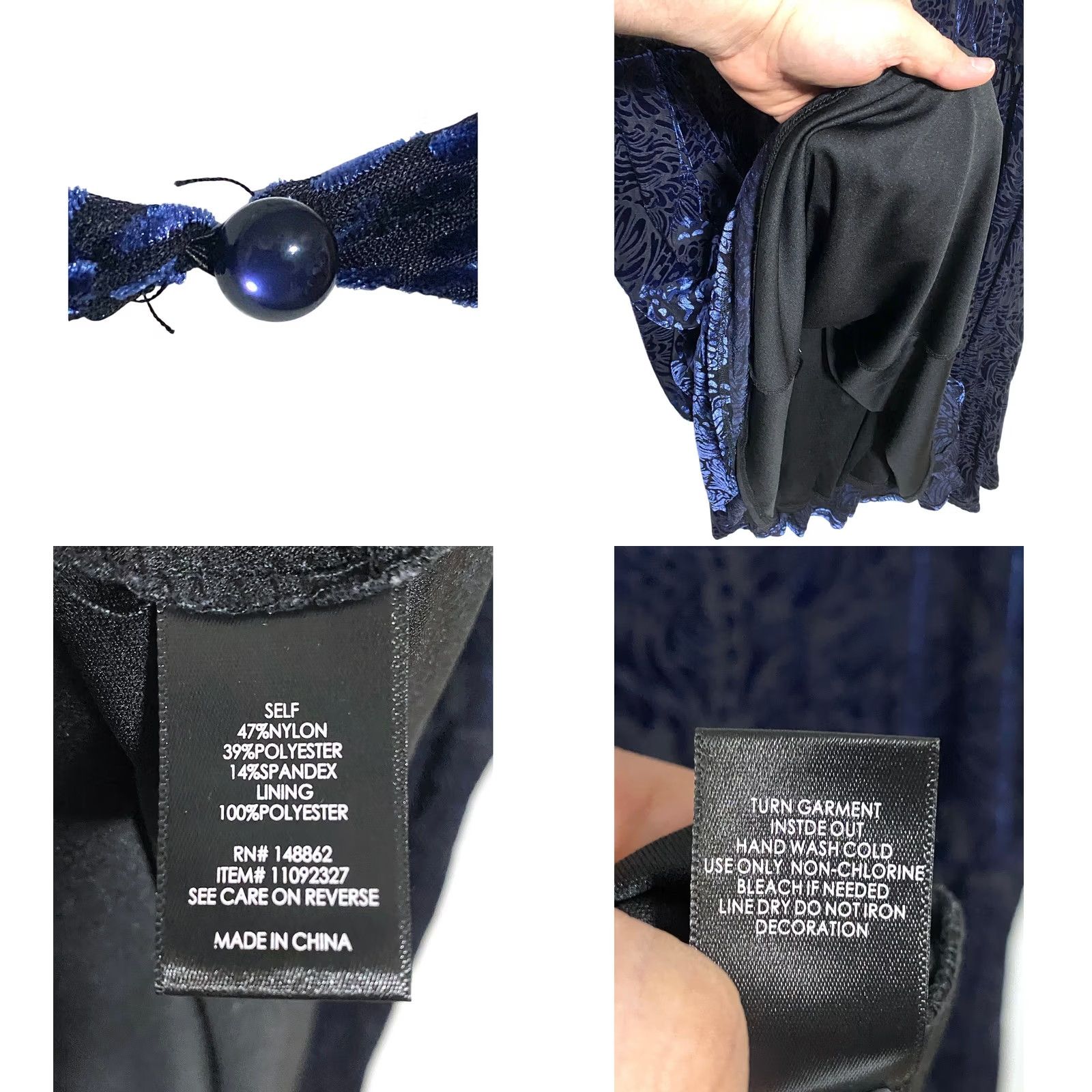 Torrid Torrid Velvet Burnout Midi Dress 2 Blue Black Paisley Witchy Whimsigoth Grunge Size XXL / US 16-18 / IT 52-54 - 8 Thumbnail