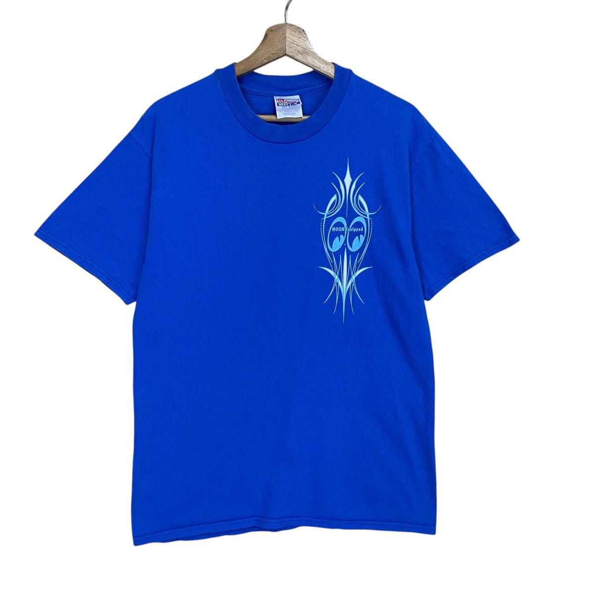 Japanese Brand Vintage 90s Moon Eyes Big Logo Shortsleeve Tee Size US M / EU 48-50 / 2 - 4 Thumbnail