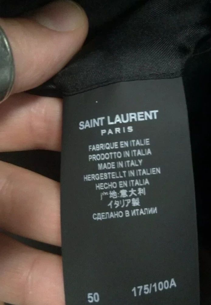 Saint Laurent Paris Saint Laurent Paris 571962-Y029V Black Wool Blazer mohair Size 50R - 3 Thumbnail
