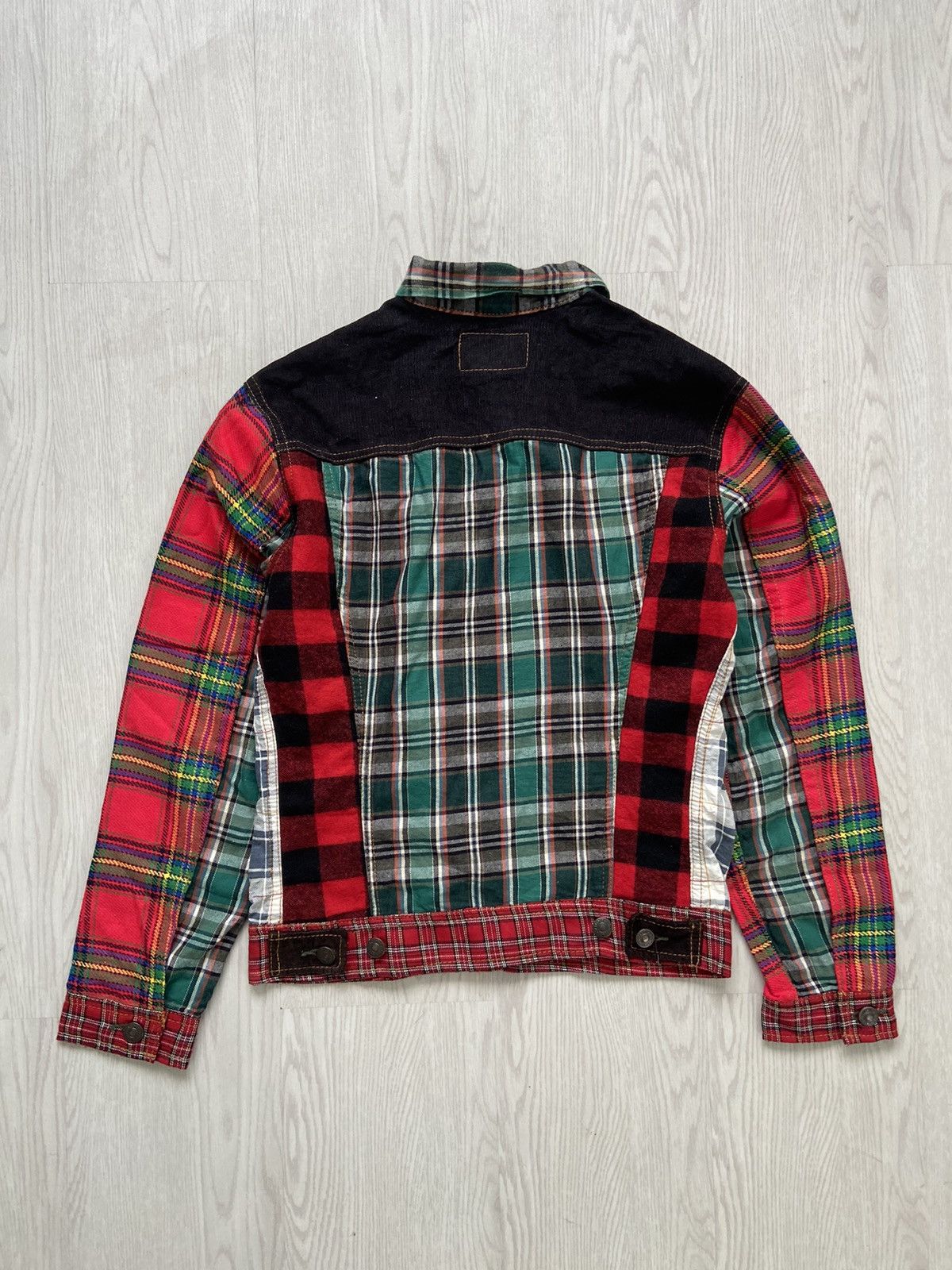 Levi's × Levi's Made & Crafted Vintage Levis Rebuild Patchwork Plaid Trucker Jacket Size US M / EU 48-50 / 2 - 7 Thumbnail