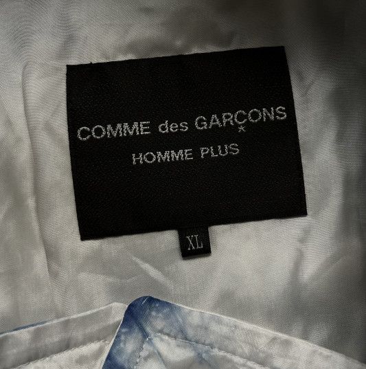 Comme des Garcons Homme Plus SS19 Runway Blue-and-White Porcelain Draped Coat Size US L / EU 52-54 / 3 - 4 Thumbnail
