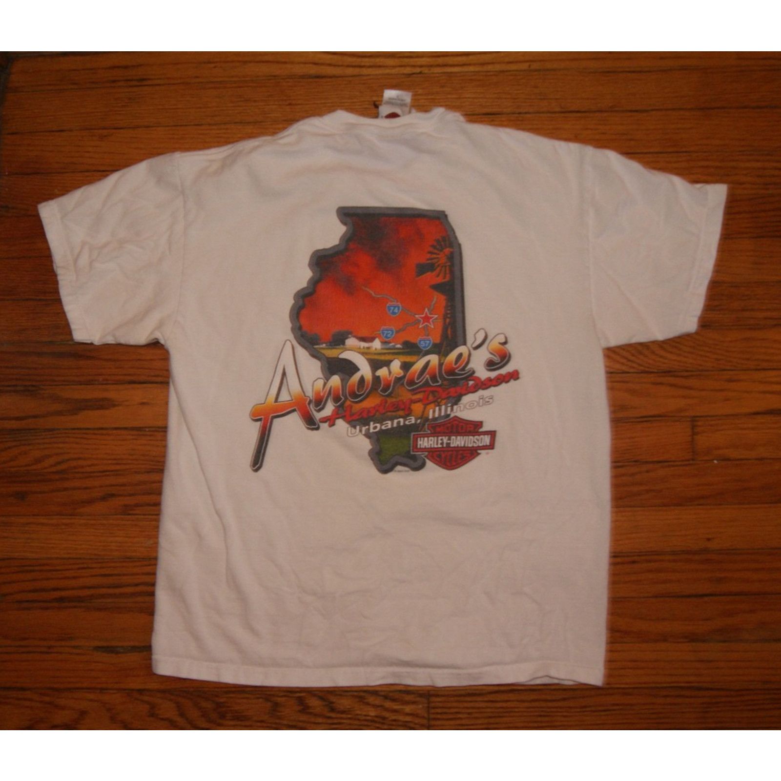 Harley Davidson VTG Y2K Harley Davidson White L TShirt USA Size US L / EU 52-54 / 3 - 6 Thumbnail