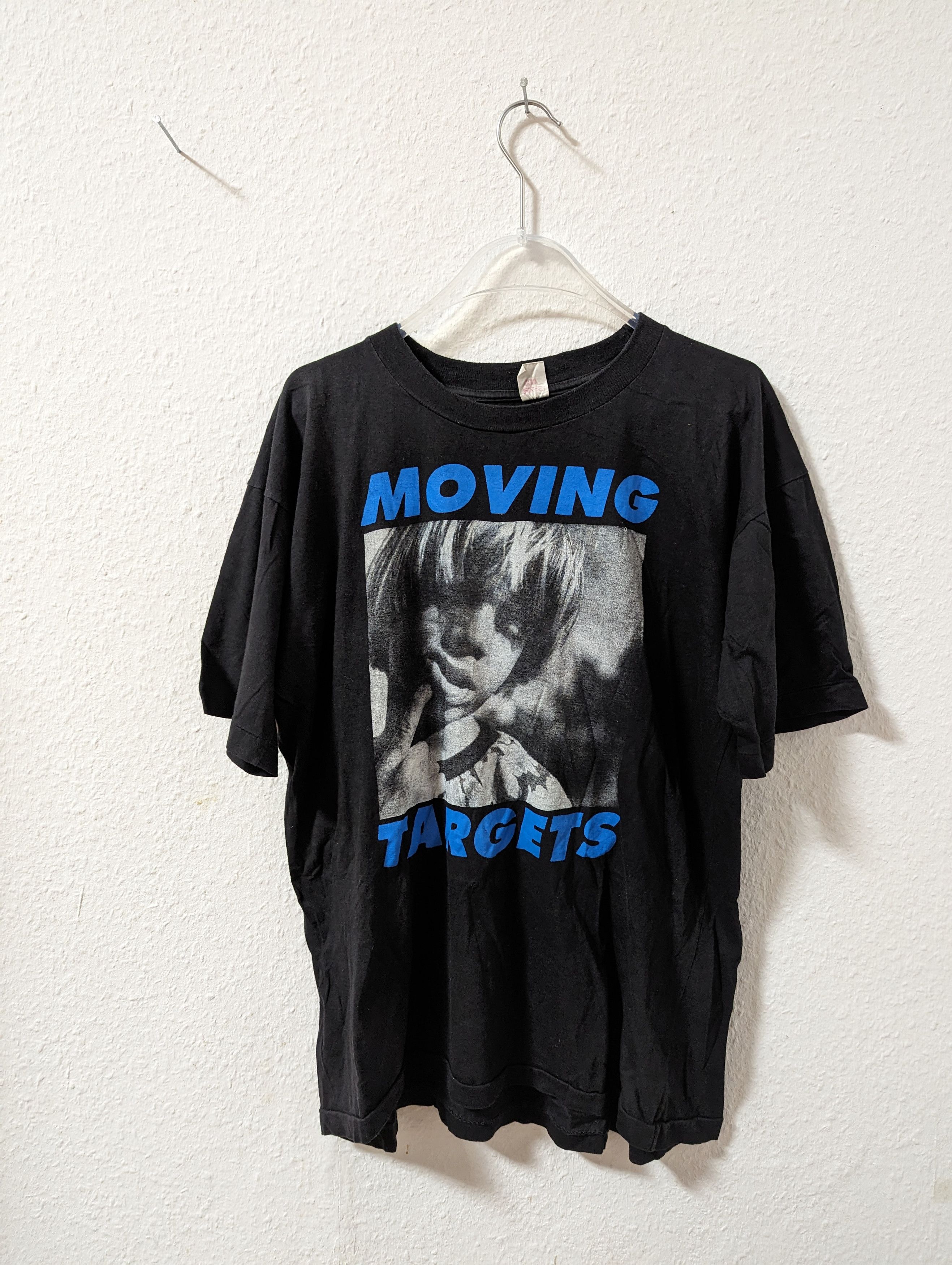 image of Band Tees x Rock Tees Vintage Moving Targets Band Tee in Black, Men's (Size XL)