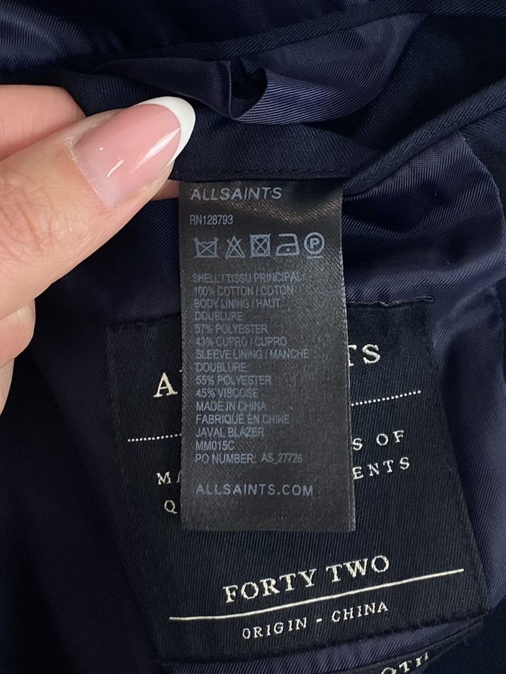 Allsaints AllSaints Buttons Up Long Sleeve Blazer Jacket Men’s Size 42 Size 42R - 6 Thumbnail