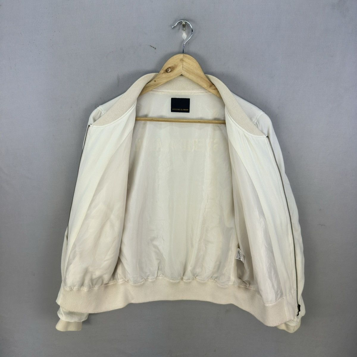 Hysteric Glamour Vintage 2000s HG Embroidered Logo Rayon Bomber Jacket Size US S / EU 44-46 / 1 - 5 Thumbnail