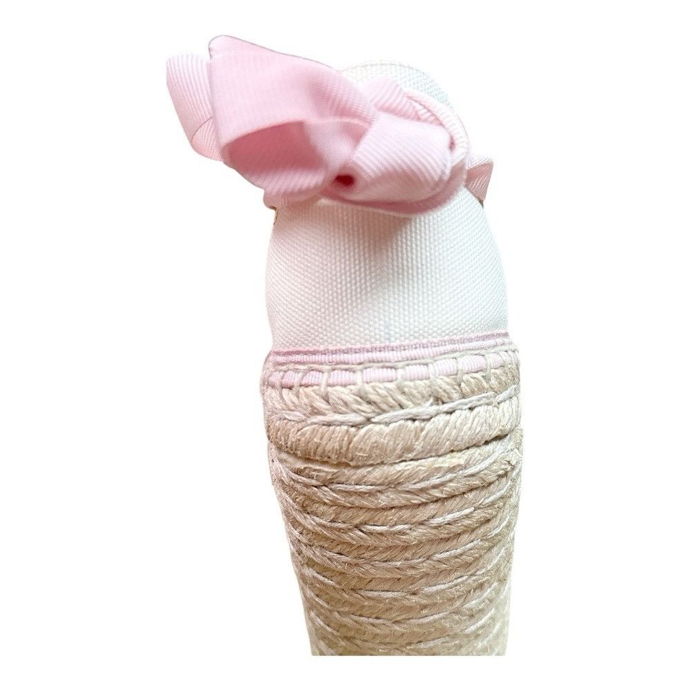 Gucci GUCCI Judit Espadrille Wedge Sandals White Pink GG Lace Up E Size US 8.5 / IT 38.5 - 8 Thumbnail
