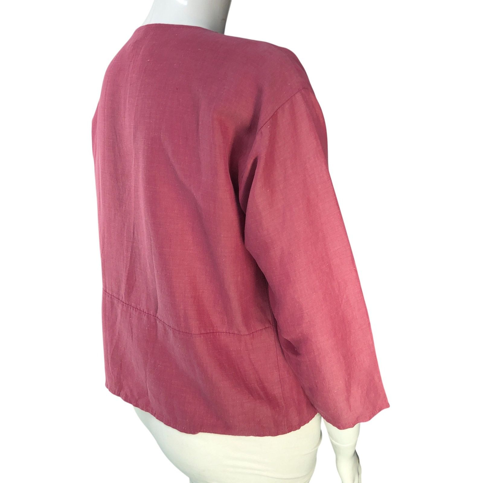 Eileen Fisher Eileen Fisher Size M Top Shirt Jacket Linen Silk POCKETS Size M / US 6-8 / IT 42-44 - 8 Thumbnail