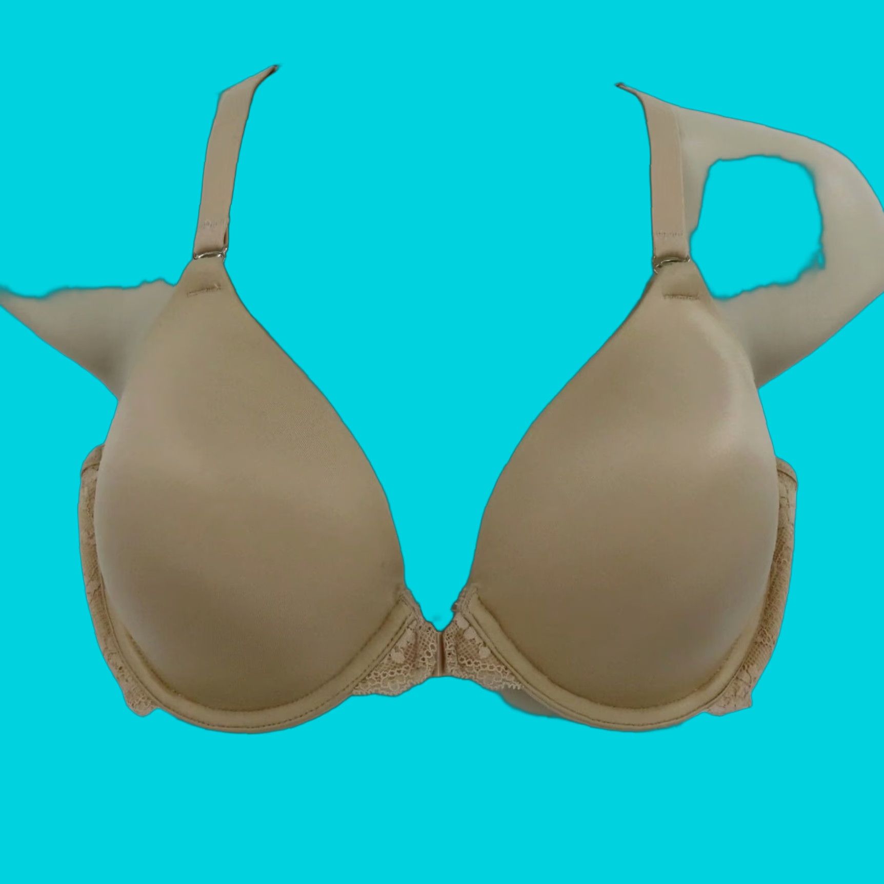 Vintage Maidenform Bra 36C 07112 One Fab Fit Everyday Full Coverage Racerback Latte Lift Size ONE SIZE - 1 Thumbnail