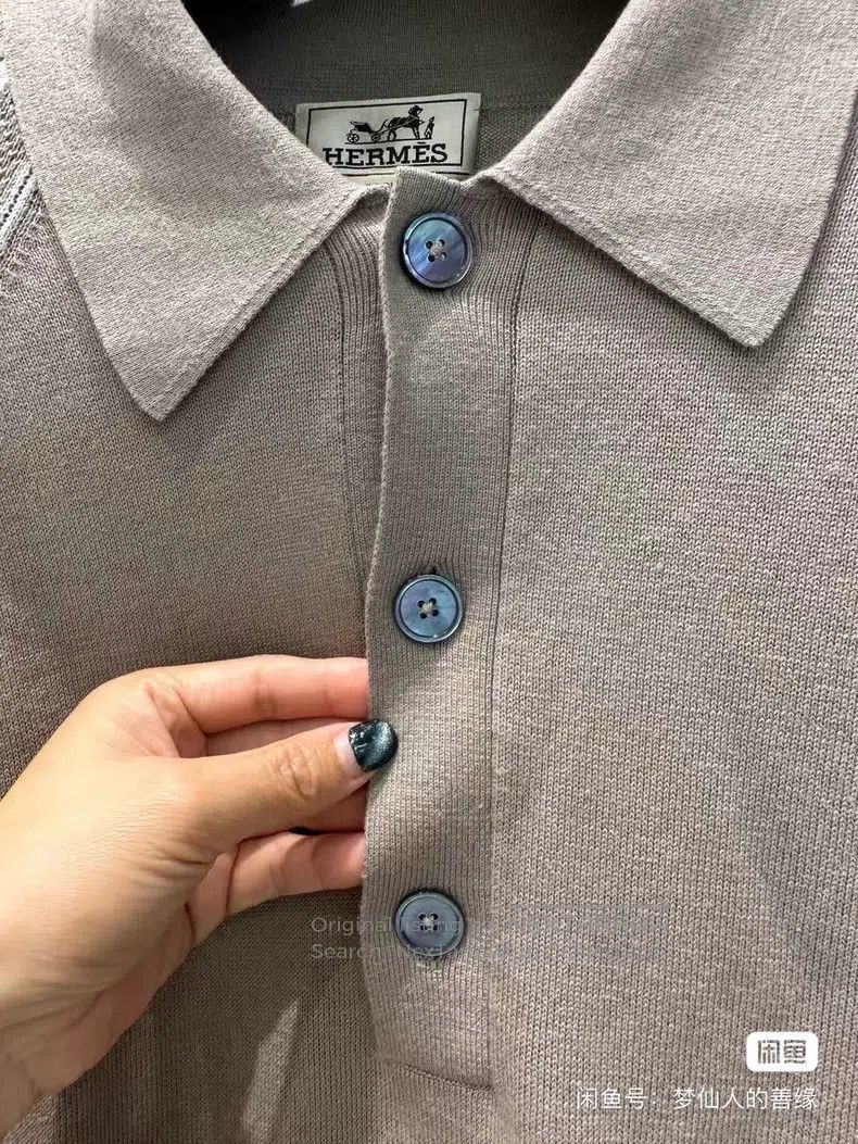 Hermes Hermes Men's long-sleeve knitwear jacket 'Ligne graphique' Size US XL / EU 56 / 4 - 2 Thumbnail
