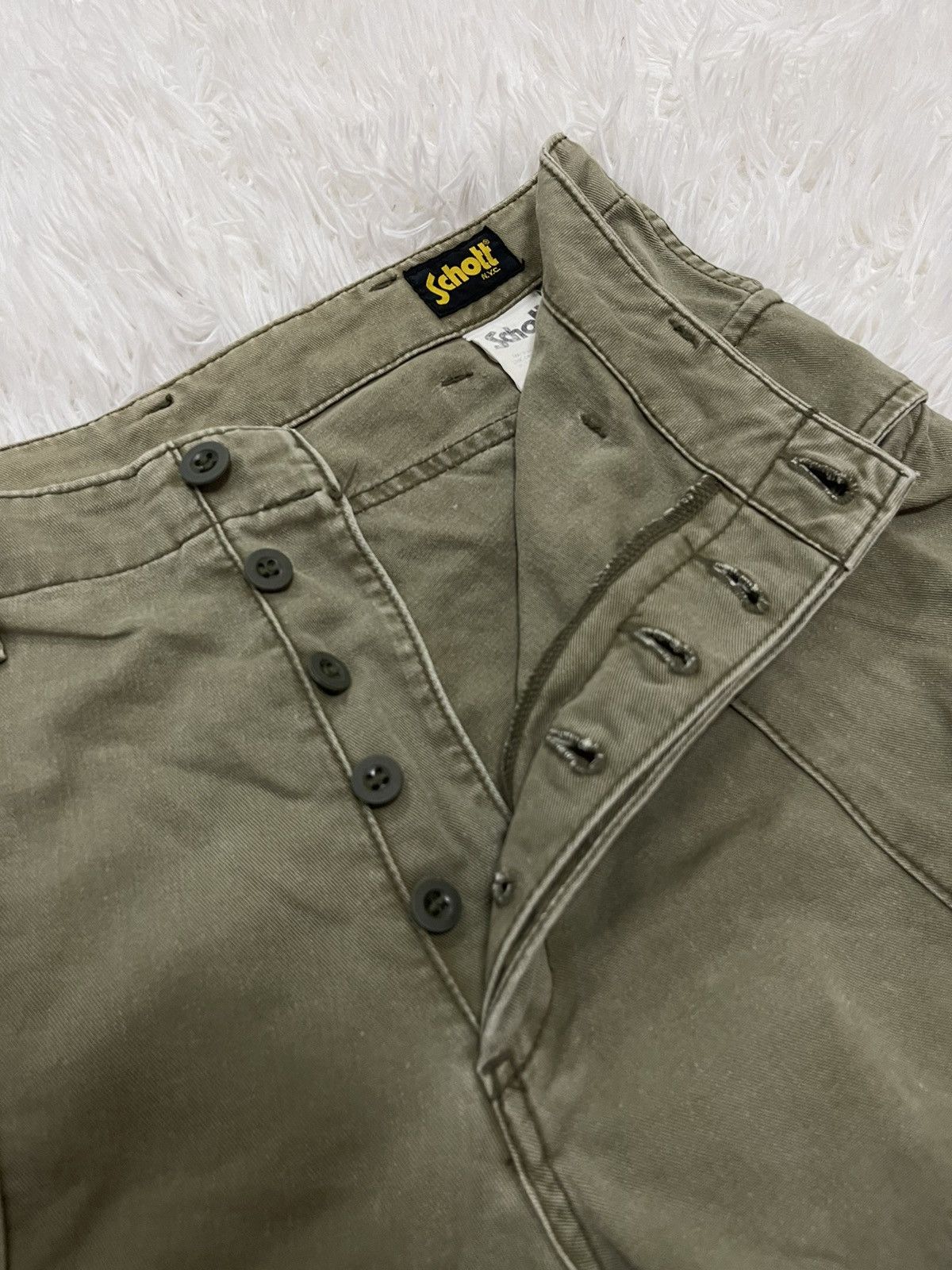 Schott Schott Monkey Baggy Military Style Vintage Cargo Pants Size US 30 / EU 46 - 12 Thumbnail