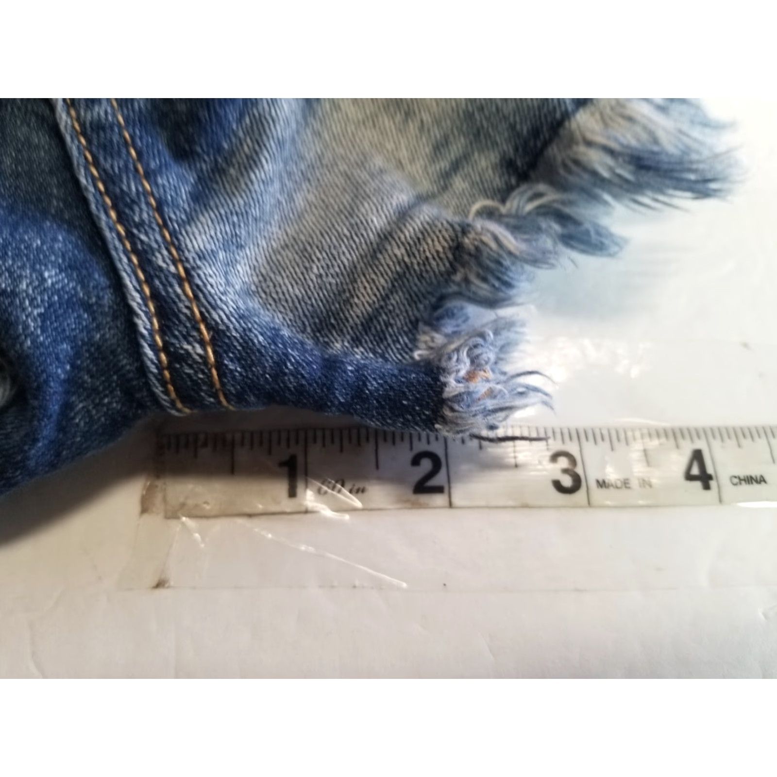 Vintage American Eagle Distressed Look Denim Blue Jean Shorts Women 8 Cut-Off Denim Summer Blue Flower Pattern Solid Size 8 Mens? Wait no. Size 30" / US 8 / IT 44 - 4 Thumbnail
