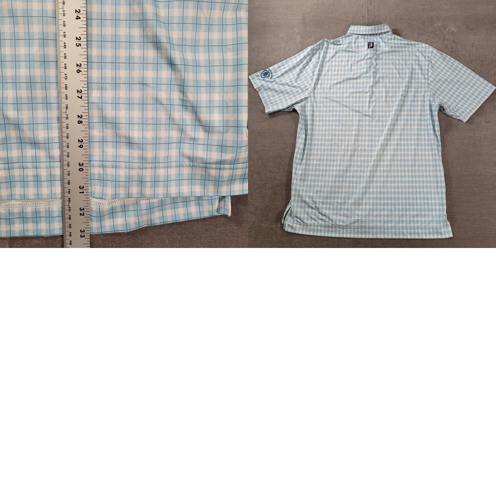 Footjoy Foot Joy FJ Performance Polo Shirt Mens Geometric Stretch XL Logo Blue Size US XL / EU 56 / 4 - 8 Thumbnail