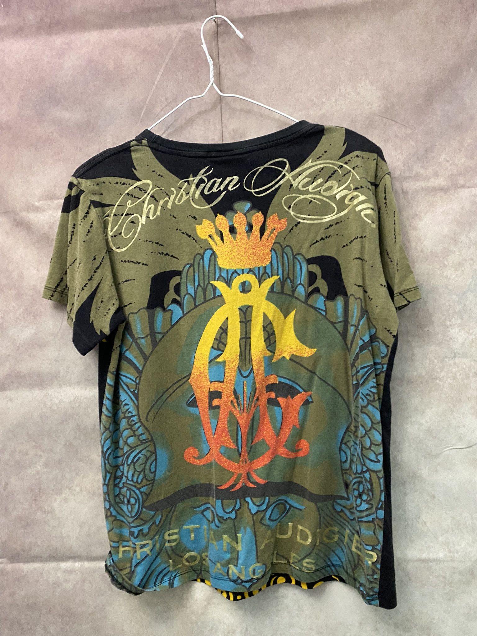 Christian Audigier × Ed Hardy × Japanese Brand Christian Audigier Ed Hardy T-Shirt Very Rare Size US M / EU 48-50 / 2 - 2 Thumbnail