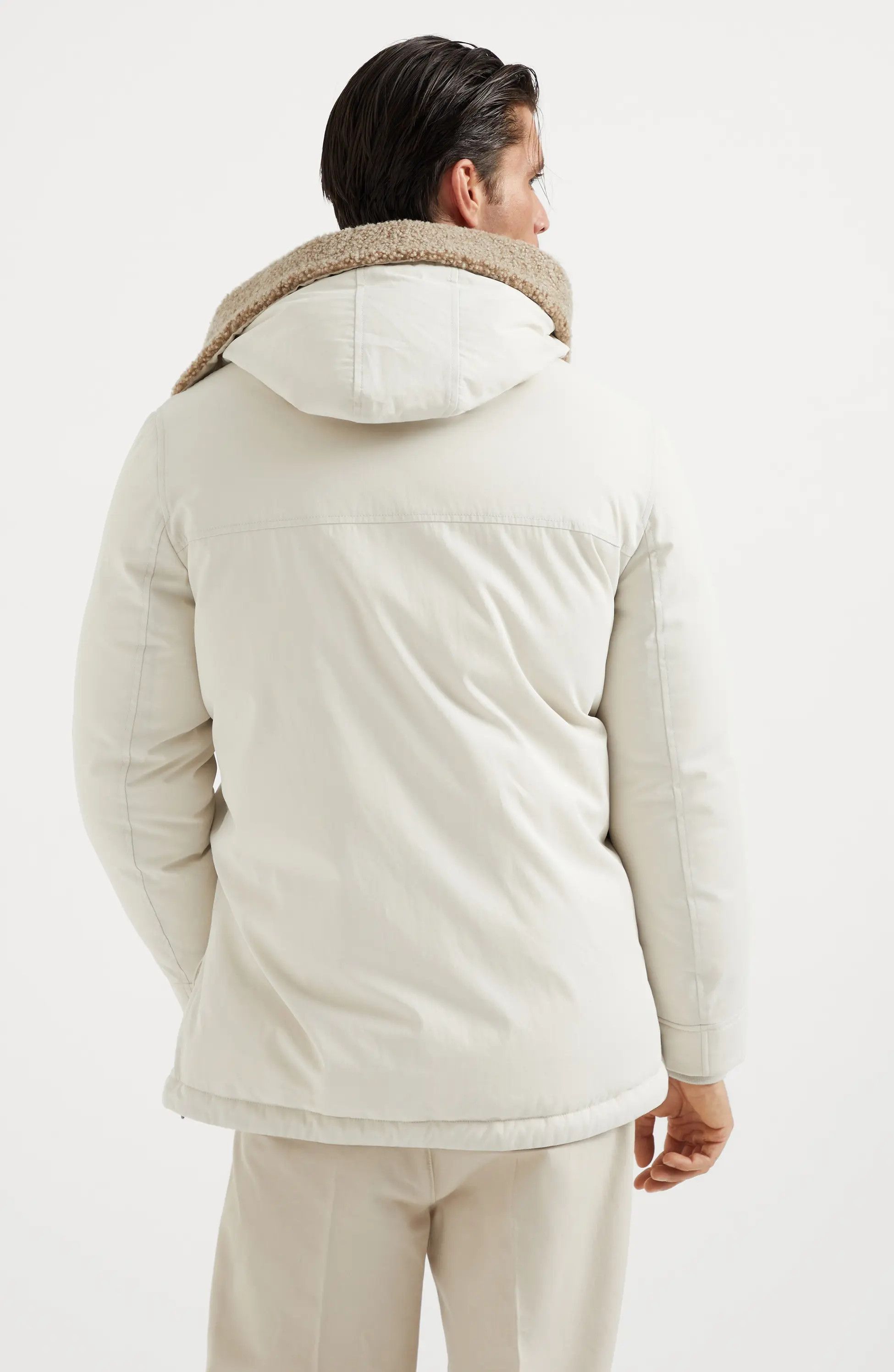 Brunello Cucinelli 0924 Wr Padded Jacket in Open White Size US L / EU 52-54 / 3 - 2 Thumbnail