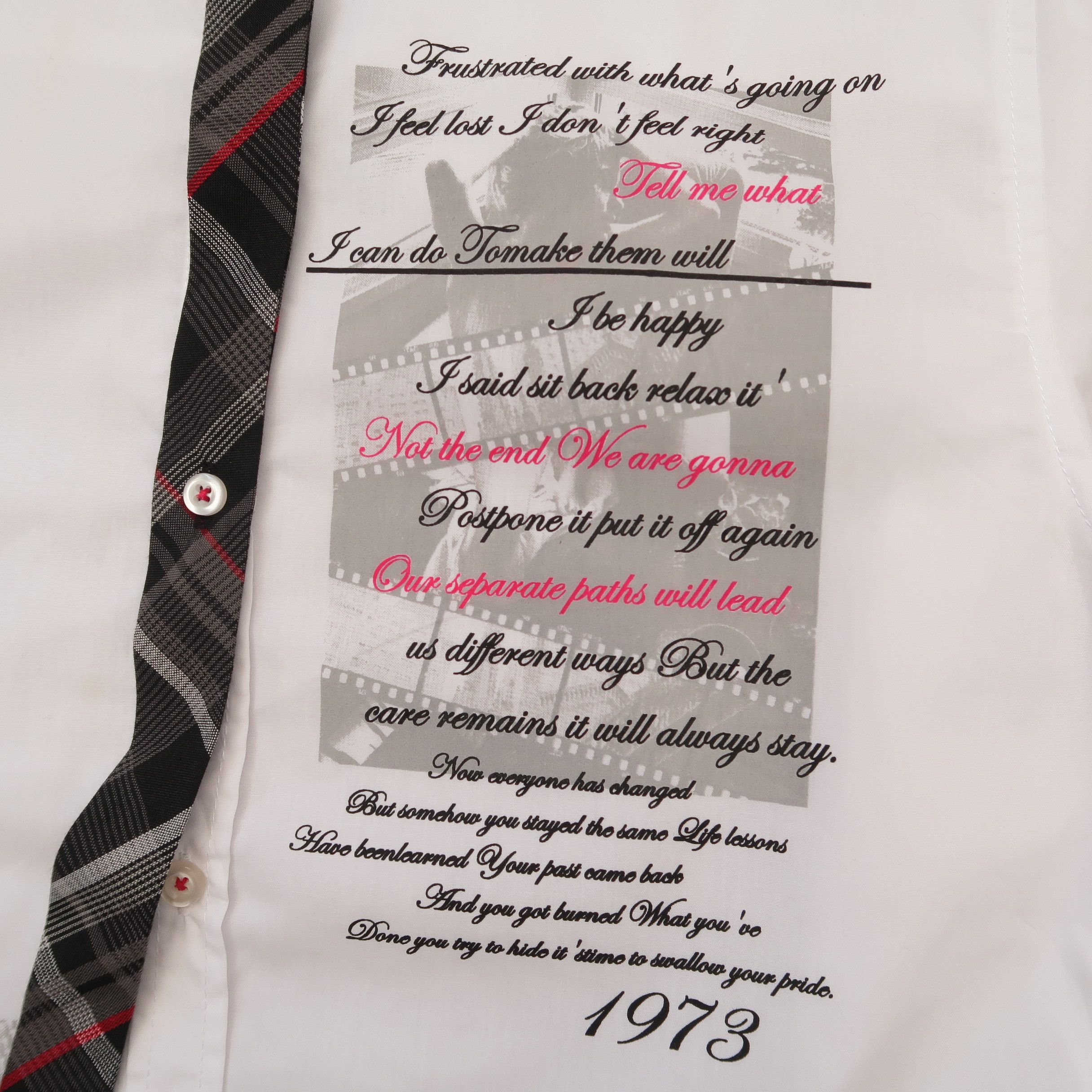 Japanese Brand 1990s If Six Was Nine In The Attic Punk Poem Shirt Tie Size US M / EU 48-50 / 2 - 8 Thumbnail