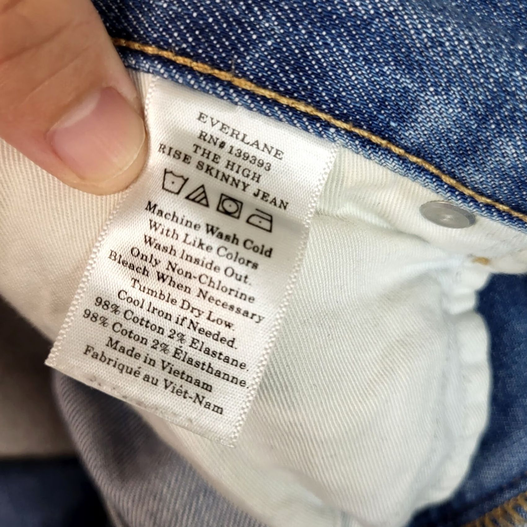 Everlane Everlane Jeans The High Rise Skinny Ankle Size 28 Women's Blue Cotton/spandex Denim Regular Slim Fit Comfort Casual Modern 28 Womens Jeans Size 28" / US 6 / IT 42 - 3 Thumbnail