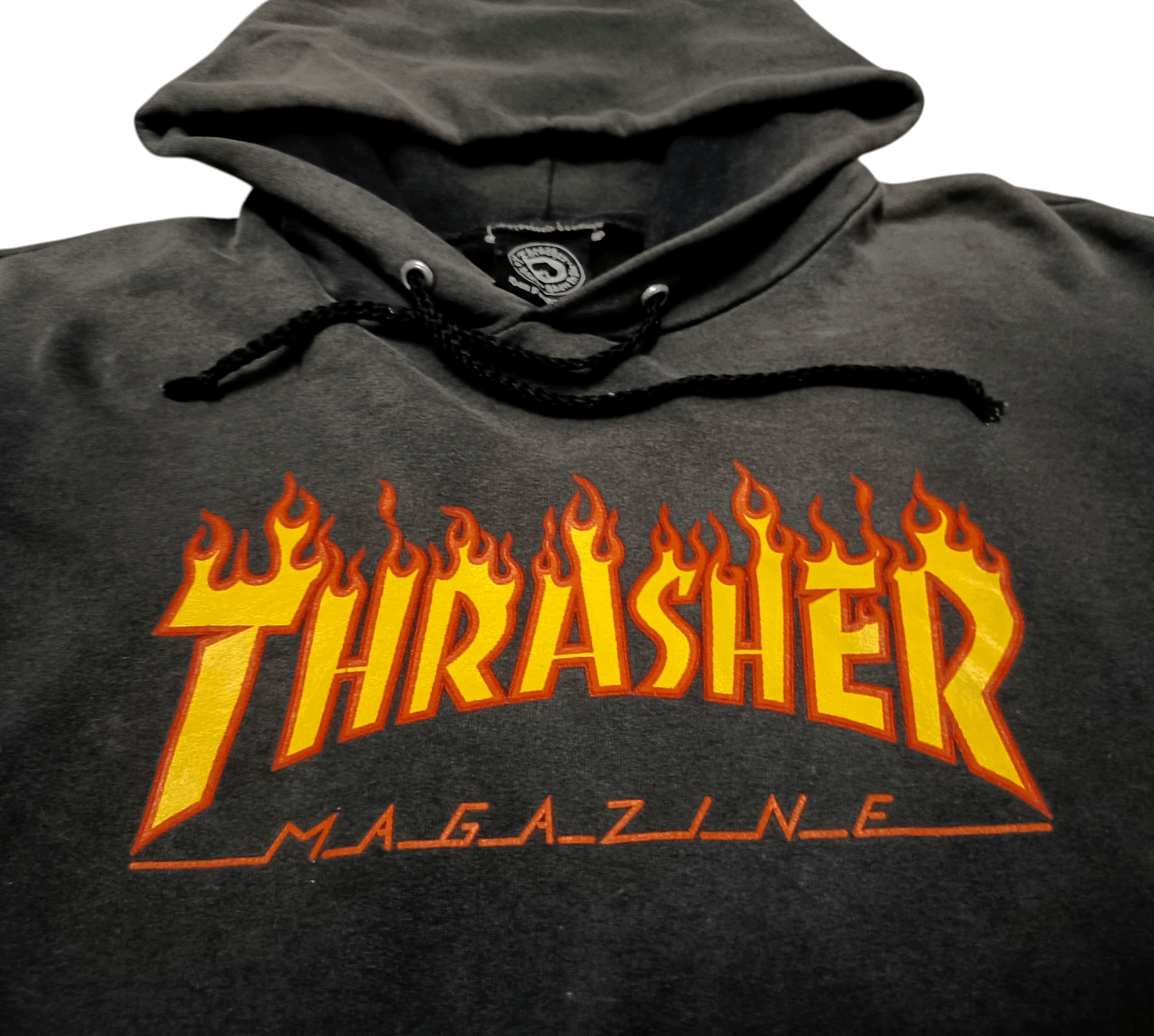 Thrasher Vintage Sunfaded Thrasher Magazine Trashed Skateboard Hoodie Size US XL / EU 56 / 4 - 3 Thumbnail