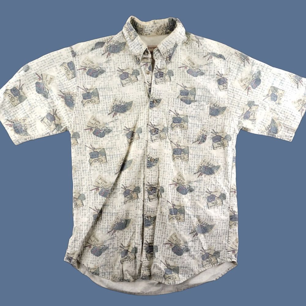 Vintage VINTAGE Woolrich Mens Large Short Sleeve Fishing Shirt Salmon Run Outdoors Size US L / EU 52-54 / 3 - 1 Thumbnail