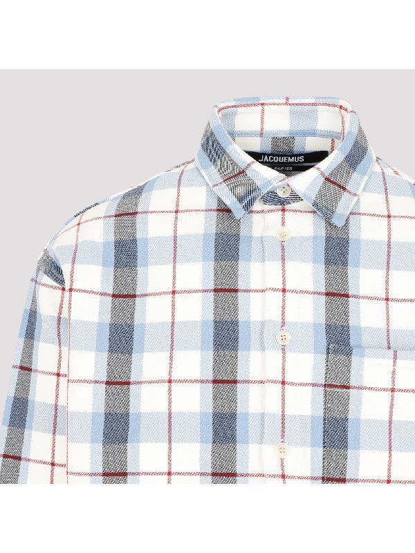 Jacquemus o1mle0625 La Chemise Papier Button Shirt in Multicolor Size US M / EU 48-50 / 2 - 4 Thumbnail