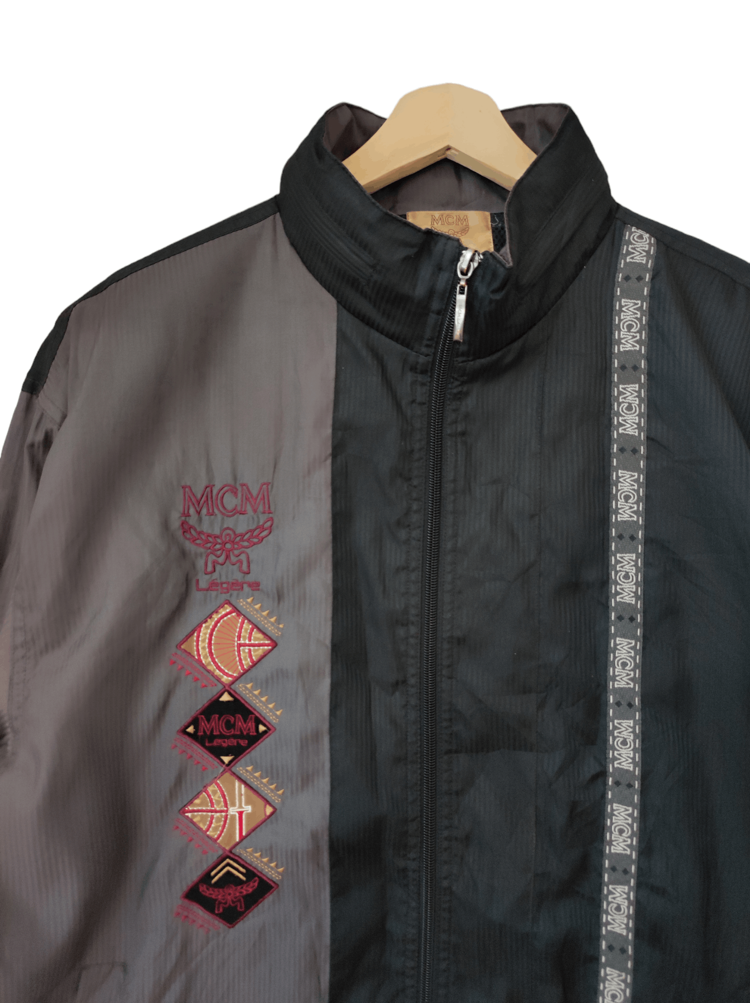 MCM × Vintage 90s MCM Legere Mode creation Munich Light Full zipper jacket Size US L / EU 52-54 / 3 - 1 Thumbnail