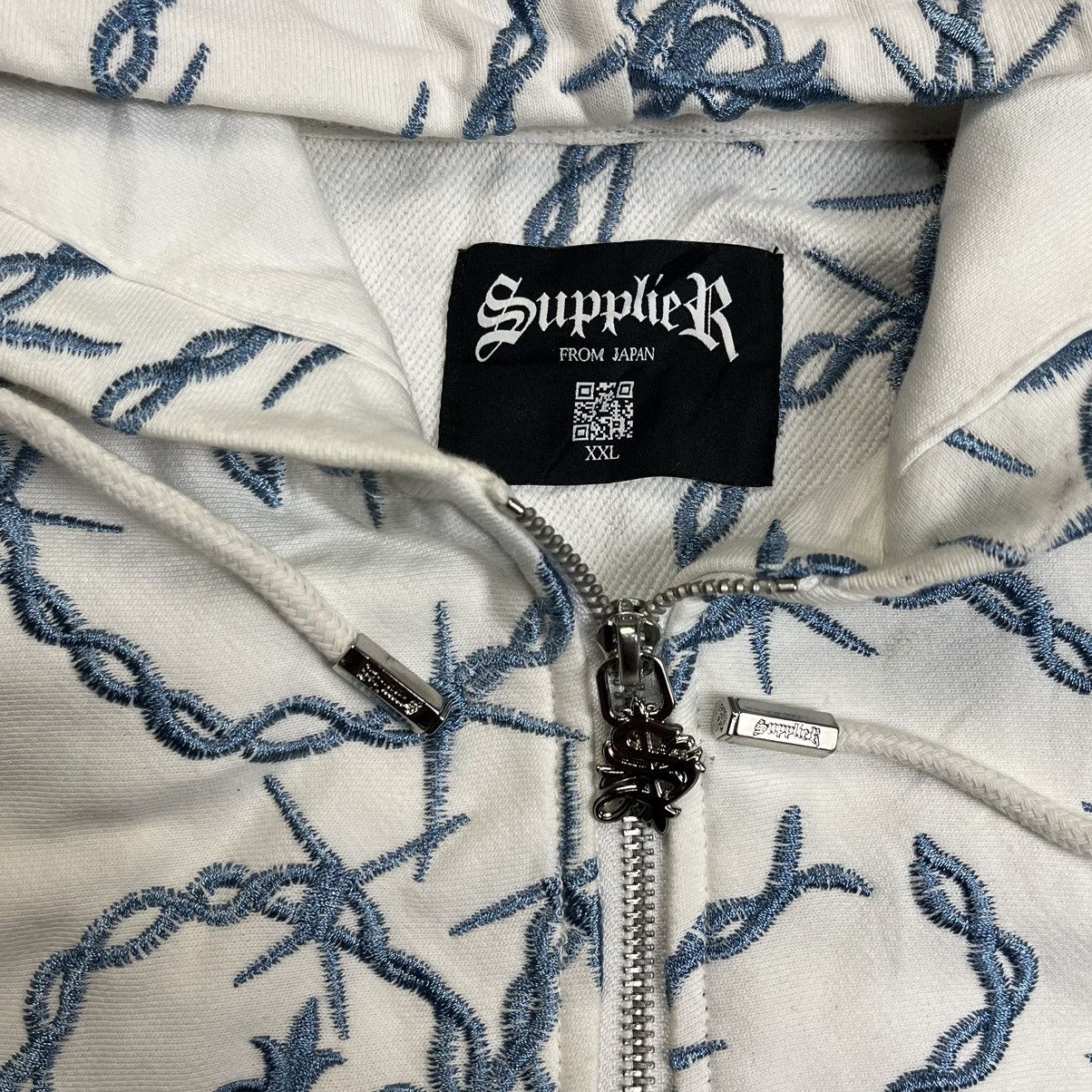 Hysteric Glamour Japanese brand Supplier embroidery barbed wire zip hoodie Size US XXL / EU 58 / 5 - 5 Thumbnail