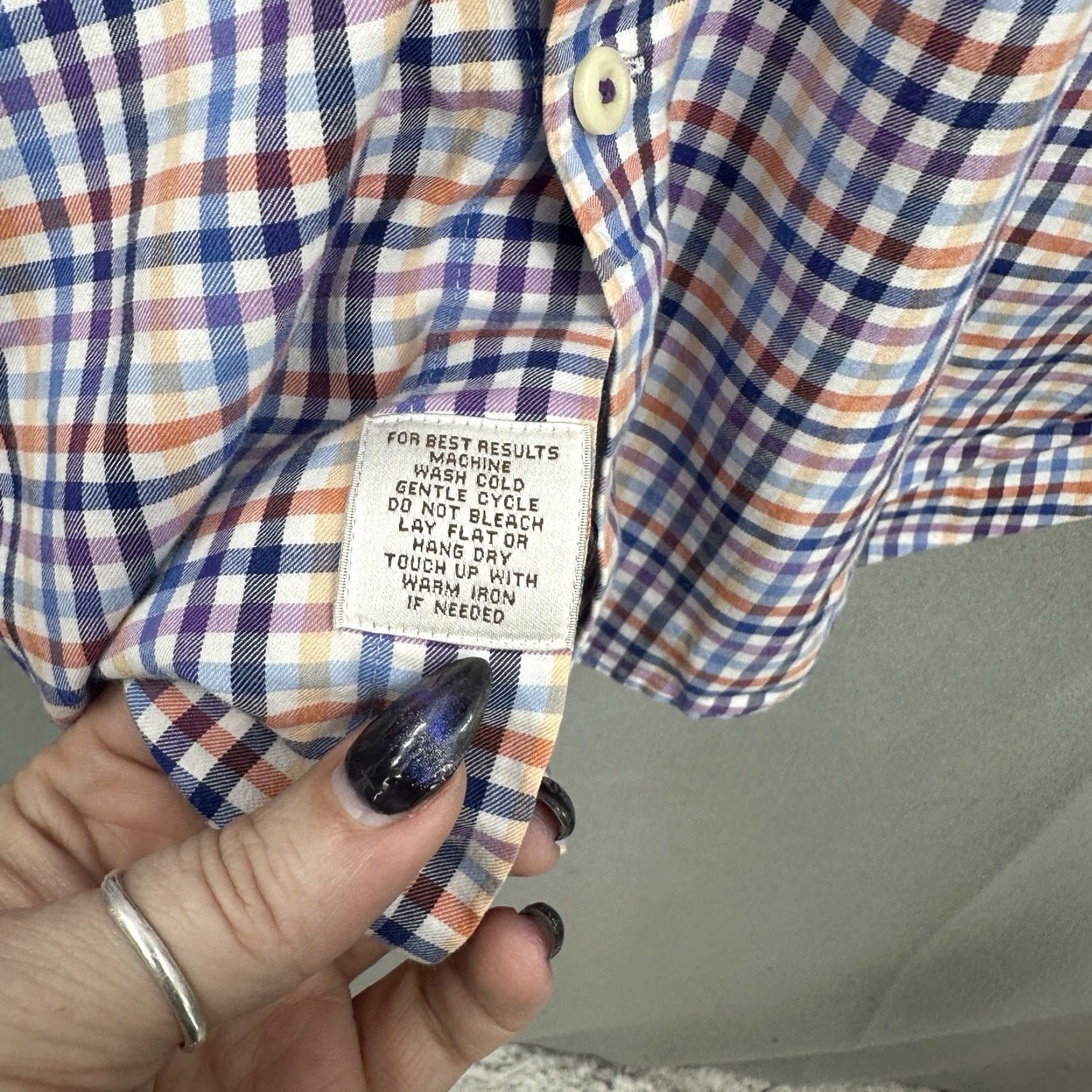 Peter Millar Peter Millar Shirt Mens XL Plaid Long Sleeved Button Front Blue Preppy Dad Golf Size US XL / EU 56 / 4 - 6 Thumbnail