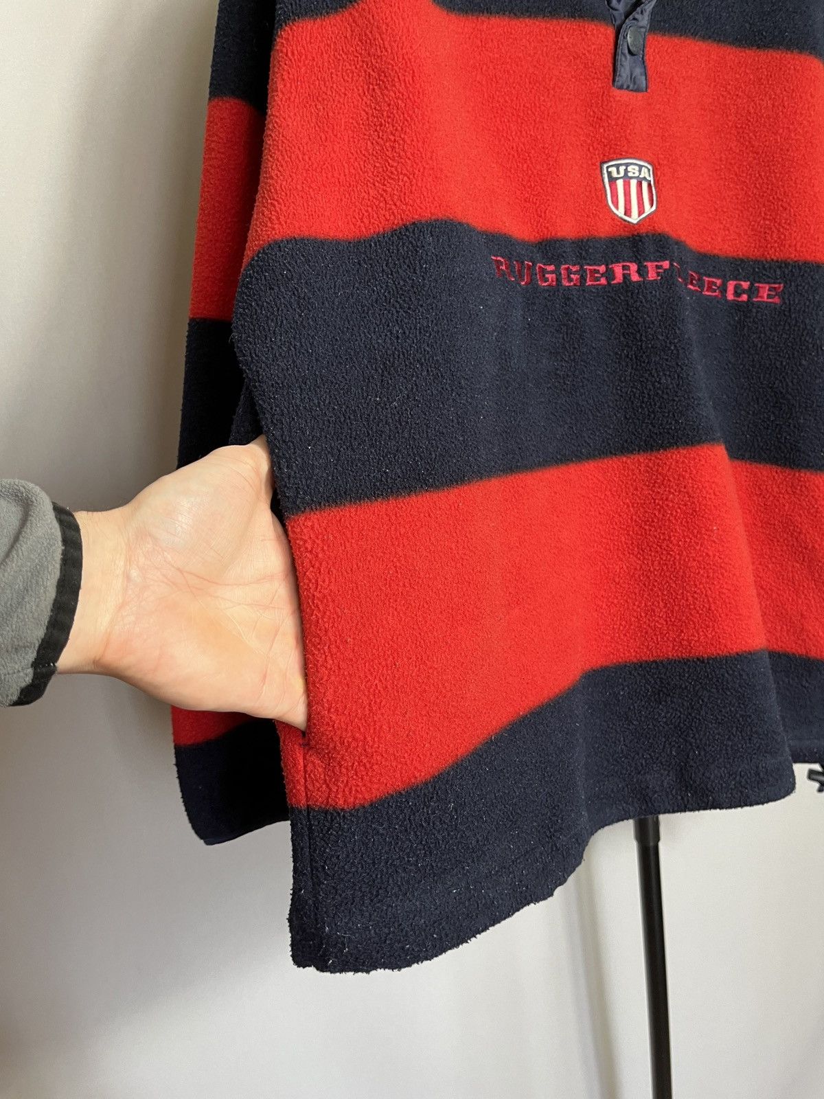 Gant × Vintage GANT RUGGER FLEECE USA Embroidery Logo Half Snap Oversize Size US M / EU 48-50 / 2 - 10 Thumbnail