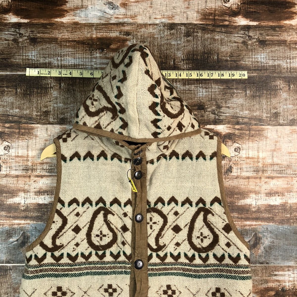 Japanese Brand Amina Brown Cardigan Hoodie Vest #A2301 Size US M / EU 48-50 / 2 - 4 Thumbnail