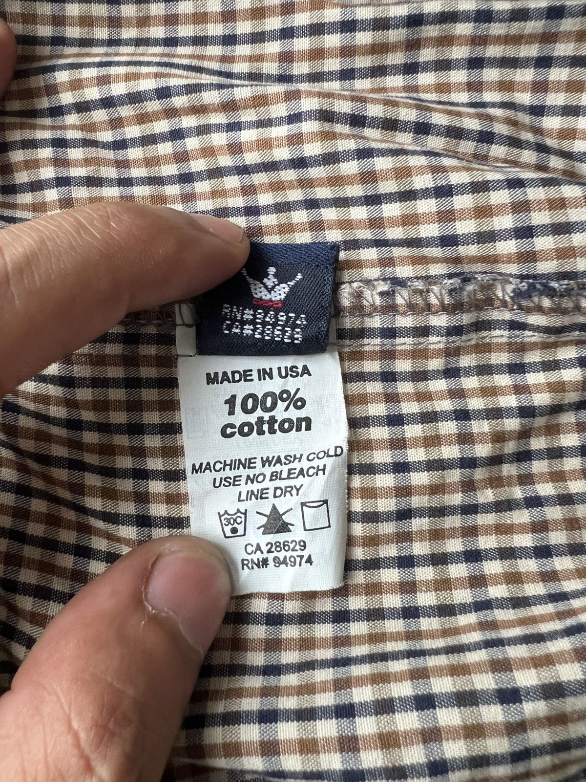 Vintage 1980s Stussy 🇺🇸 Small Checked Plaid Camp Collar Shirt