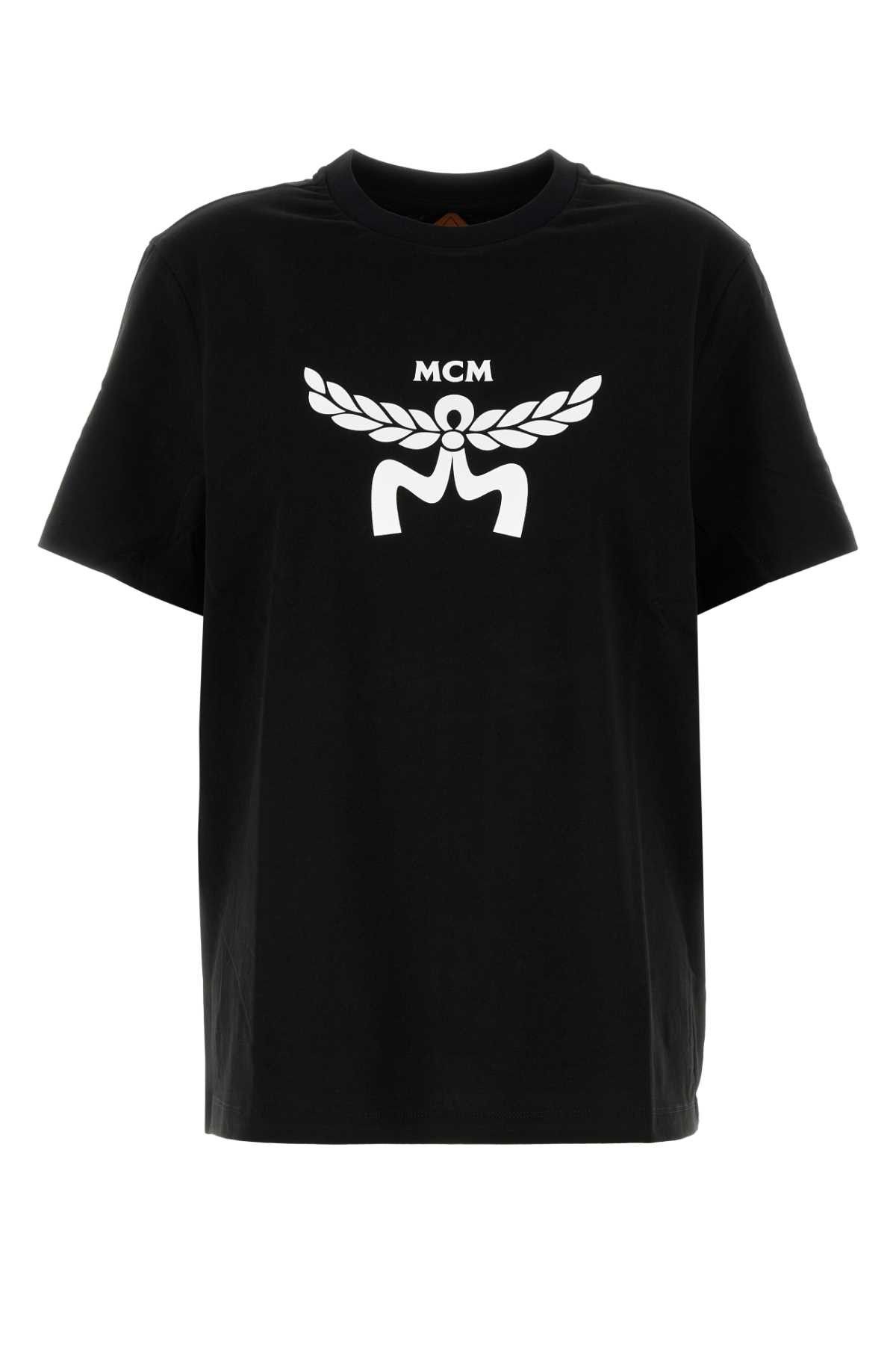 MCM Black Cotton T-Shirt Size M / US 6-8 / IT 42-44 - 1 Thumbnail