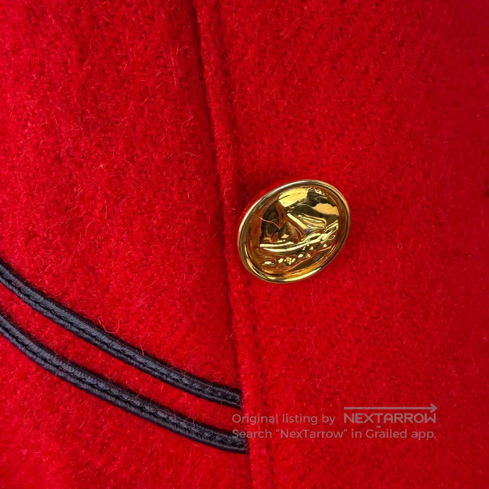 Miu Miu Miu Miu Red Christmas Atmosphere Lapel Double Breasted Woo Size S / US 4 / IT 40 - 9 Thumbnail