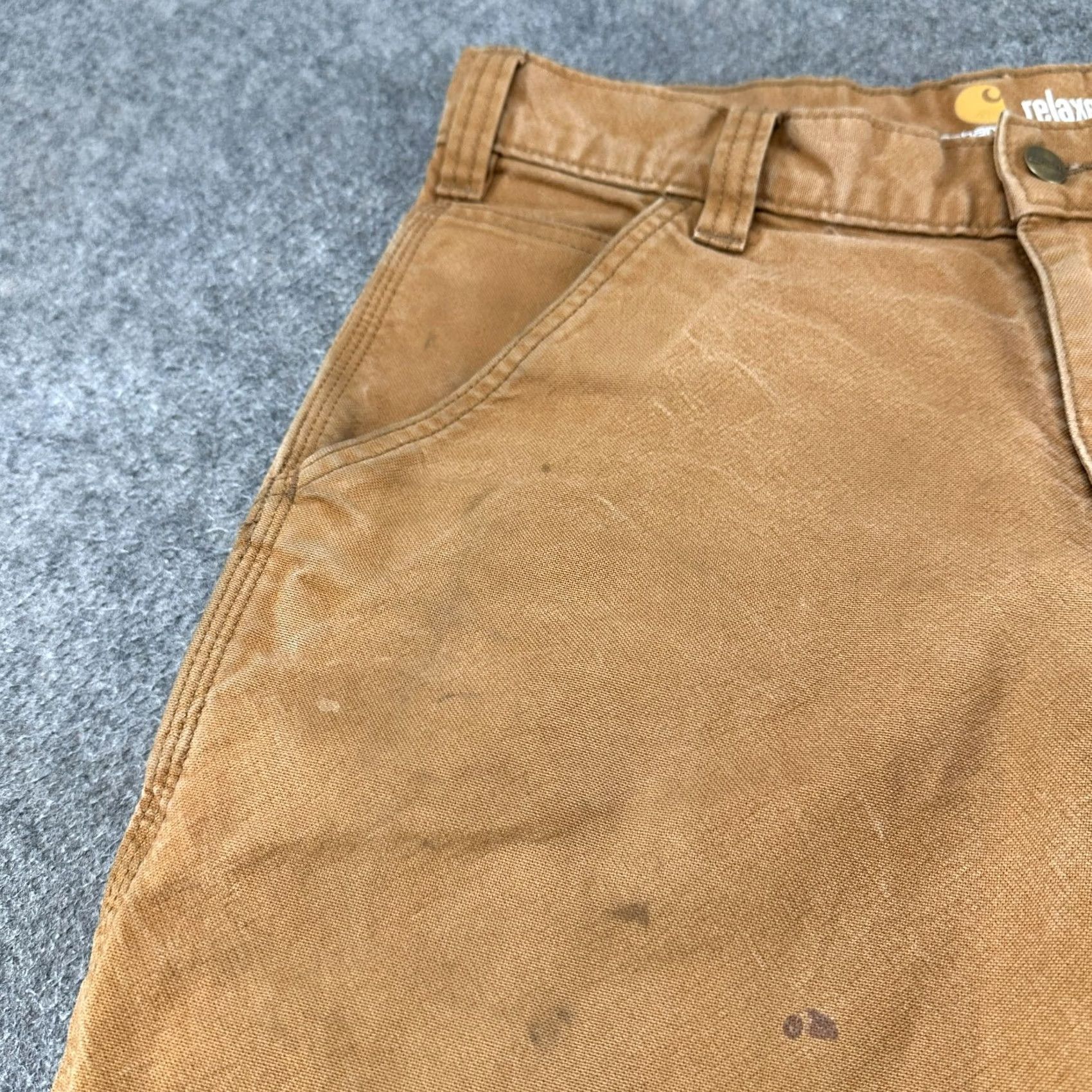 Carhartt Carhartt Pants Mens 30x32 Brown Tan Canvas Relaxed Fit Straight Leg Workwear Carpenter Pant Size US 30 / EU 46 - 5 Thumbnail