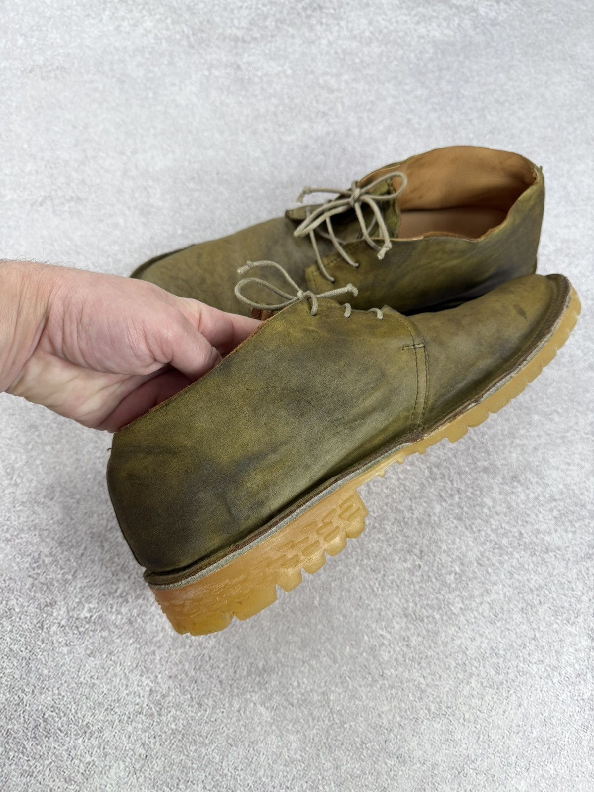 MoMA MoMA Genuine Rubber Leather Shoes Olive Green Size 44-45 Size US 11 / EU 44 - 13 Thumbnail