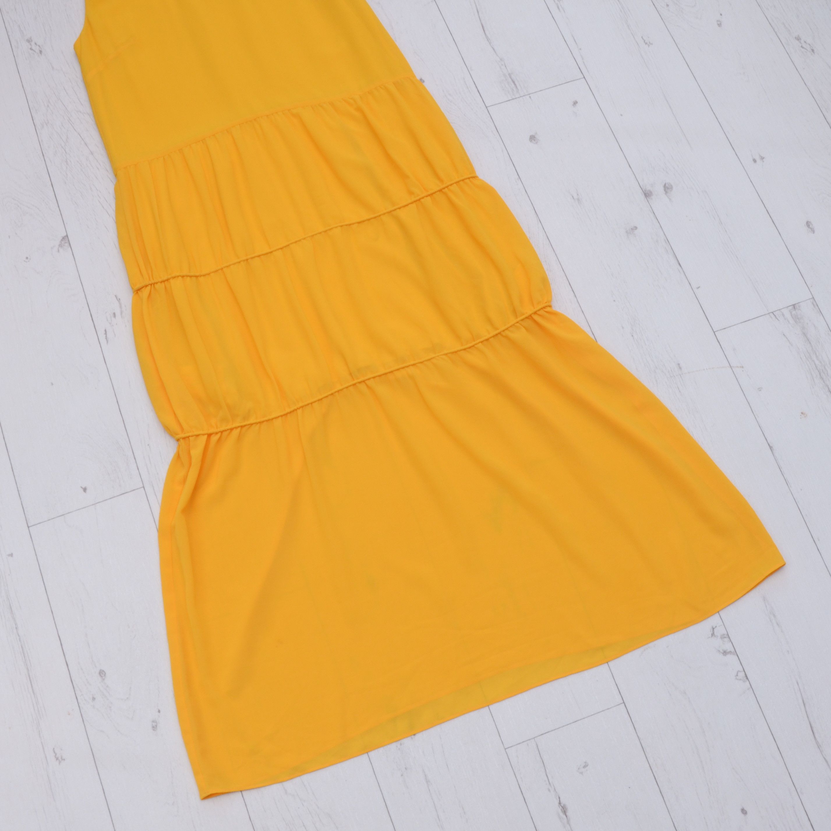 Maje Luxury Maje Rachelli Soild Yellow Crepe De Chine Maxi Dress Size XS / US 0-2 / IT 36-38 - 3 Thumbnail