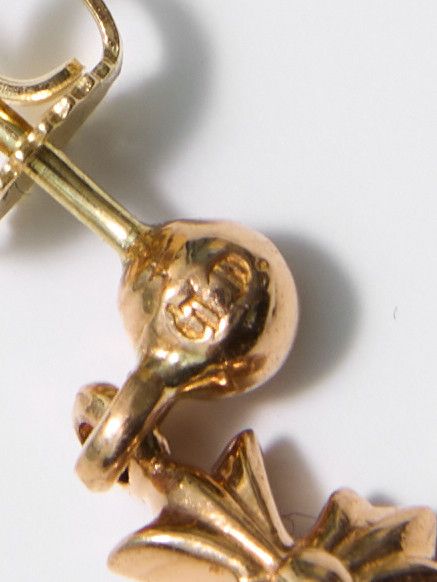 Chrome Hearts Chrome Hearts 22K Gold Tiny E Earring Drop Size ONE SIZE - 3 Thumbnail