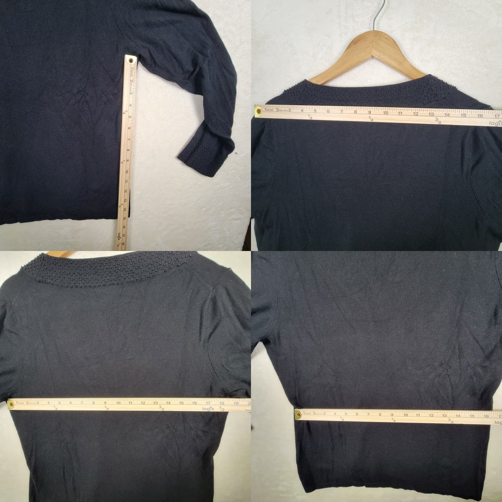 Charter Club Vintage? No — CHARTER CLUB Sweater Womens XL Pullover Black Luxury V Neck Size XL / US 12-14 / IT 48-50 - 8 Thumbnail