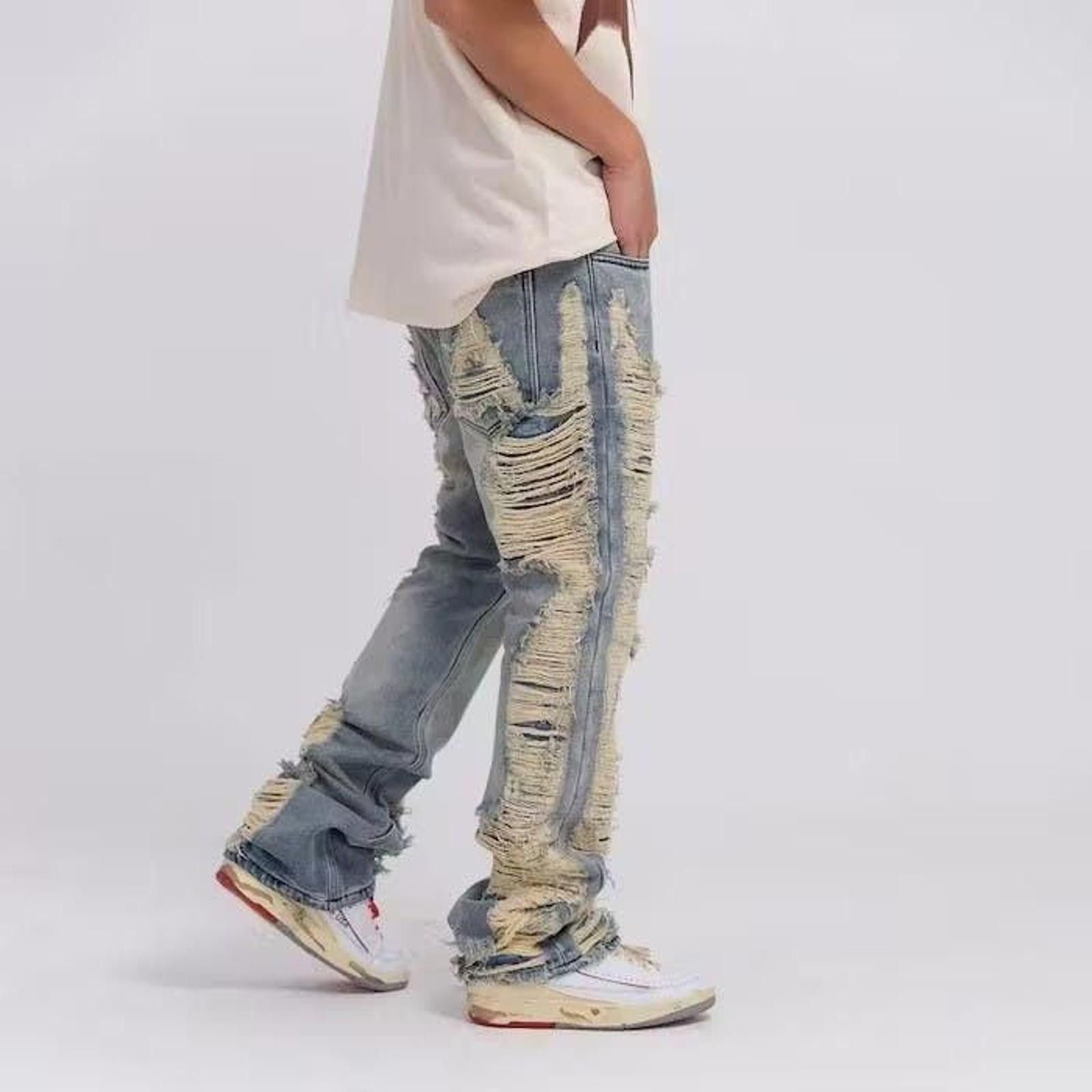 Japanese Brand Distressed Baggy Denim Jeans Size US 32 / EU 48 - 2 Thumbnail